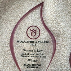 WOZA 2022: Jean-Chiazor, Ofianyi Chambers Bag Law Firm Awards