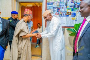 Sambo Hosts Lai Mohammed At Transport Ministry Headquarters
