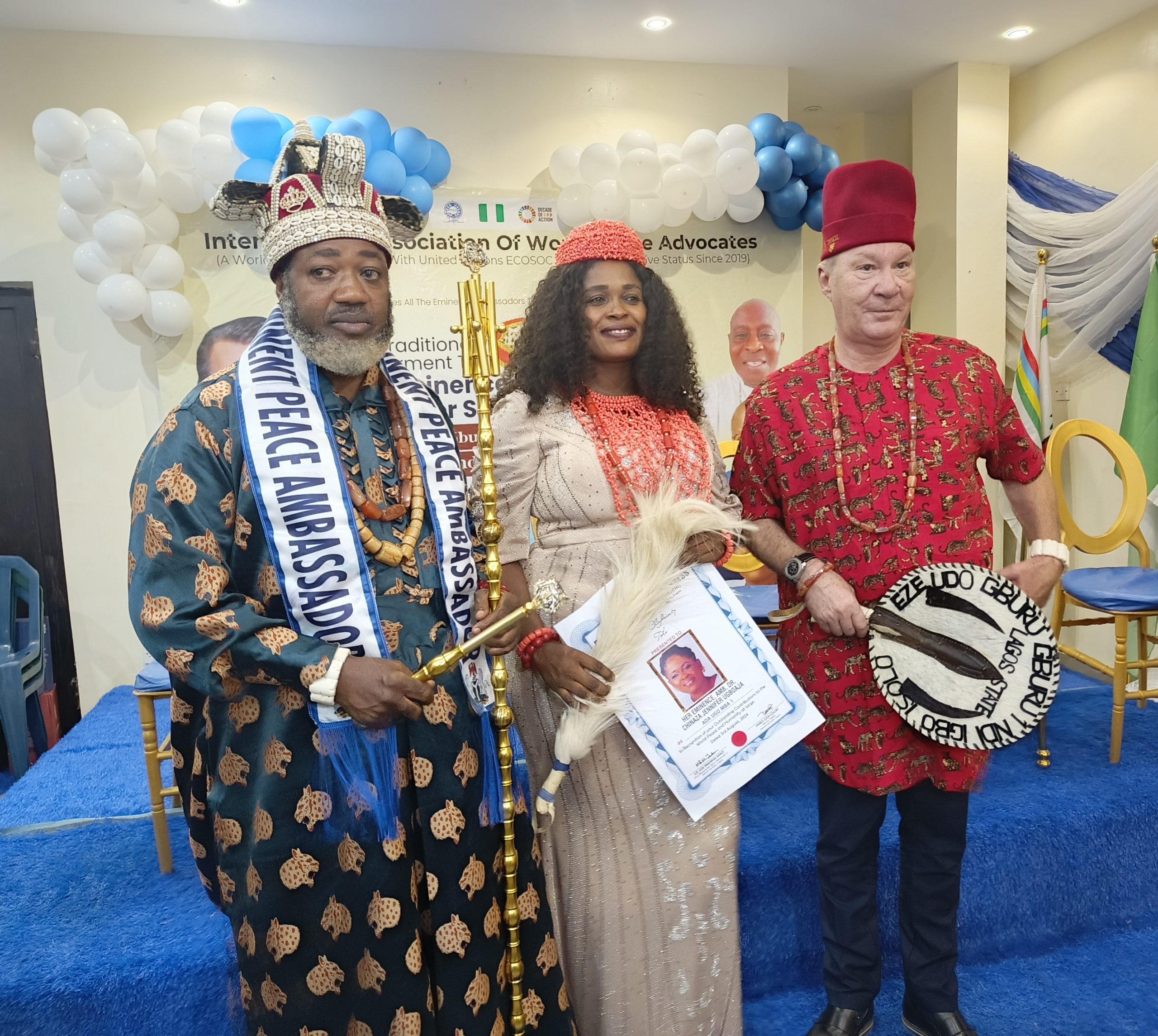 IAWPA Inducts Igbo Royalties As Peace Ambassadors