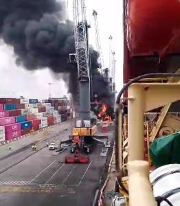 NPA Fire Service, APM Terminals Contain Fire Outbreak At Lagos Port