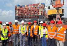 APM Terminals Welcomes Largest Container Ship 'EA CENTAURUS’ At Apapa Port