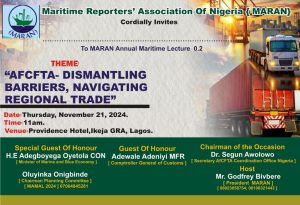 MARAN Annual Maritime Lecture Holds On Thursday