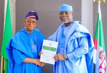 Oyetola Presents Revalidated Ondo Deep Seaport Certificate To Aiyedatiwa