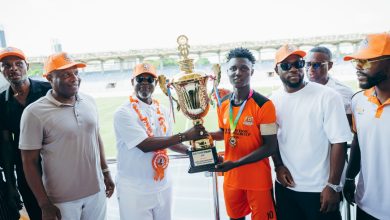 Amokachi, Dosu Joseph, Fatai Amoo Grace Taiwo Afolabi Cup Final Former Nigerian footballers including Daniel Amokachi, Dosu Joseph, Tajudeen Disu, Fatai Amoo, and Waidi Akanni, among others, graced the final of this year’s Taiwo Afolabi Football Tournament held at the Onikan Stadium, Lagos. The U-17 tournament, which is in its 10th edition, is one of the leading grassroots football competitions in Lagos State, sponsored by Dr. Taiwo Afolabi, Chairman of SIFAX Group, to discover, nurture, and promote young football talents at the grassroots level. At the end of the grueling final matches, Fortune FA, Oshodi and Labro Queen, Oyingbo, emerged winners of the boys and girls competitions respectively. Fortune FA defeated Dynamo FC, Iwaya 2-0 in the boys' final, with goals from Quadri Popoola and Agbato Wasiu securing the title. In the girls' final, Labro Queen FC and Starlet Girls FC of Idimu played out a goalless draw in regulation time before Labro Queen triumphed in the penalty shootout, converting five of their six kicks to edge Starlet, who scored four from six attempts. Speaking at the event, Dr Taiwo Afolabi, Group Executive Chairman of SIFAX Group, who was accompanied to the event by his wife, Mrs. Folashade Afolabi, reflected on the tournament's journey over the past decade and expressed satisfaction with its contribution to youth development through sport. He recalled his own playing days as a young man and explained that the competition began as a modest football fixture tied to his birthday before evolving into a structured platform designed to identify, nurture and support young talent. Afolabi noted that the tournament was established to create opportunities for young people to channel their energy productively, develop discipline and gain exposure that could shape their future careers. “We need to encourage the youth, because without encouraging them, they cannot be successful. Young, talented football players like the one featured in this tournament require consistent guidance, mentorship and platforms that help them build their skills and confidence, as well as assist them to remain focused so as to fulfil their potential, both on and off the pitch,” he said. Lagos State Grassroots Soccer Association also commended Afolabi and SIFAX Group for sustaining the competition over the last ten years and highlighted the positive impact the tournament has had on youth football development across Lagos State. The association’s Secretary, Mr Aliyu Ganiyu, said the tournament has provided numerous players with opportunities to showcase their abilities, with several participants from previous editions progressing to play professionally in Nigeria and abroad.