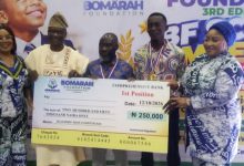 Bomarah Foundation Scales Lagos Schools Contest, Rewards Winners With N950,000